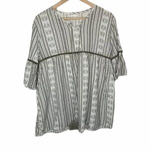 Bule & Sky Womens Boho Peasant Blouse large(4XL)